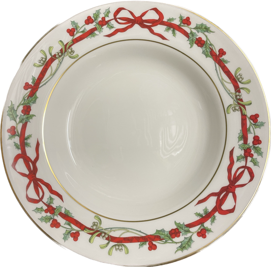 TELLER TIEF 23,5cm - HOLLY RIBBONS - ROYAL WORCESTER