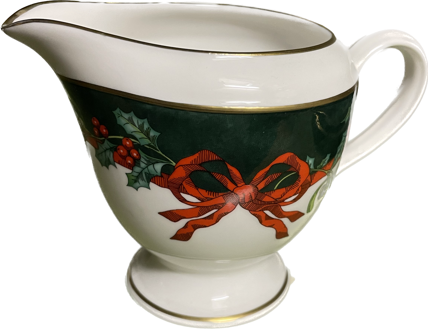 POURER LARGE 0.35l - HOLLY RIBBONS GREEN - ROYAL WORCESTER