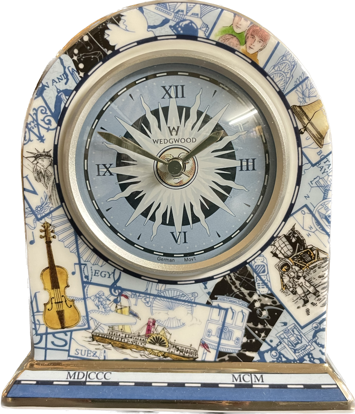 Desk clock - Wedgwood Atlas