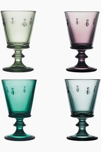 Set de 4 Verre a pied couleur - Abeille