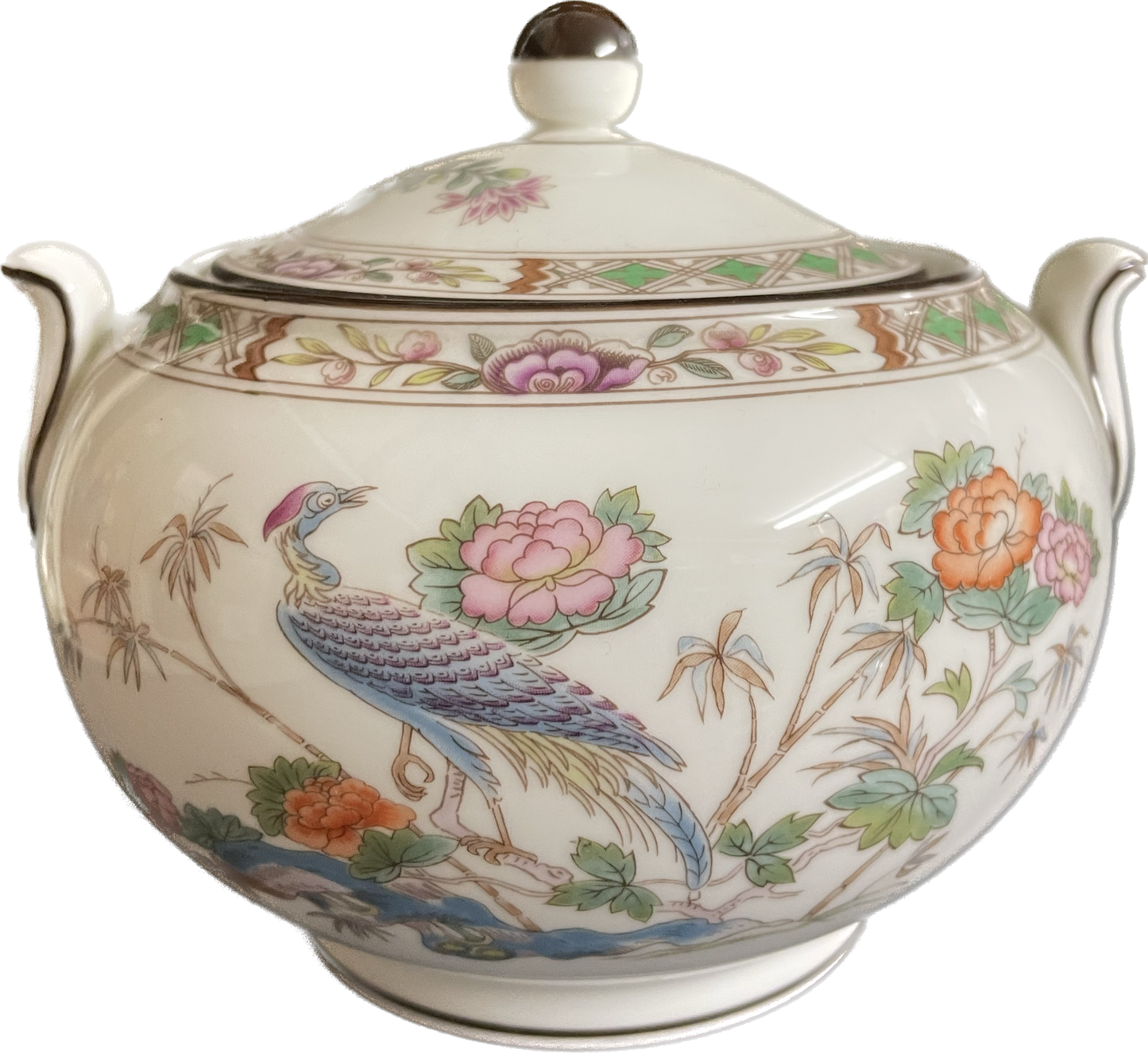 Low sugar bowl - Wedgwood Kutani Crane