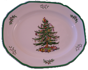 PLATTE OVAL 42cm XMAS-TREE
