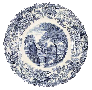 TELLER FLACH 25 CM *M.ST.BLAU