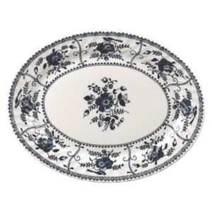 PLATTE OVAL 35 CM INDIES BLAU