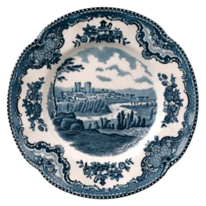 TELLER FLACH 20cm - OLD BRITAIN CASTLES BLAU - JOHNSON BROTHERS