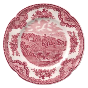 TELLER FLACH 16 CM - OLD BRITAIN CASTLES ROT - JOHNSON BROTHERS