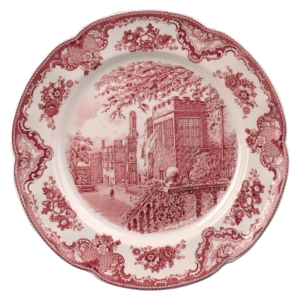 PLATE ROUND 31 CM - OLD BRITAIN CASTLES RED - JOHNSON BROTHERS