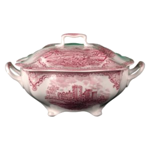 SOUP TERRINE MD3.7l - OLD BRITAIN CASTLES RED - JOHNSON BROTHERS