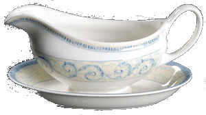 SAUCE BOAT BASE - ACANTHUS BLUE - JOHNSON BROTHERS