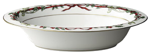 BAKER OVAL 27.0cm - HOLLY RIBBONS - ROYAL WORCESTER