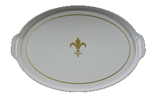 TABLETT OVAL 52cm F.DE LYS W.