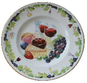 TELLER FLACH 20cm "WINE-CONN"