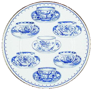 TELLER FLACH 20cmCUP/CUPS BLAU