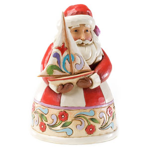 Christmas Spirit Fills My Sails (Small Santa With Sailboat)