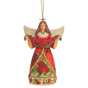 Poinsettia Angel (Hanging Ornament)