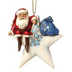 Santa On Star Hanging Ornament N