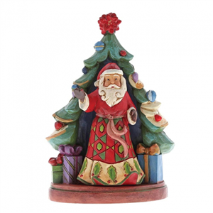 Santa With Tree (Set Of 2)