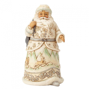 When The Ice Calls (White Woodland Santa With Skates)