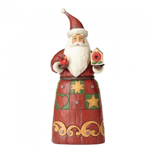 Folklore Santa With Birdhouse