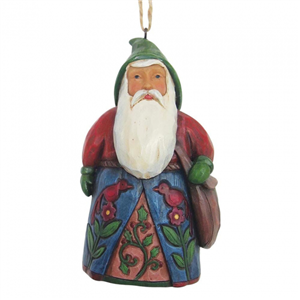 Folklore Santa With Bag (Hanging Ornament)