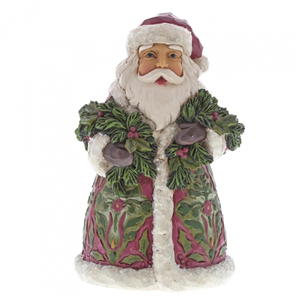 Santa's Coming (Victorian Santa With Evergreen)