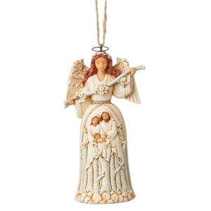 White Woodland Nativity Angel (Hanging Ornament) N