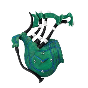 Bagpipe Clock (Green)