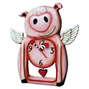 Piggies Fly Clock