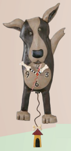 Black & Tan Dog Clock