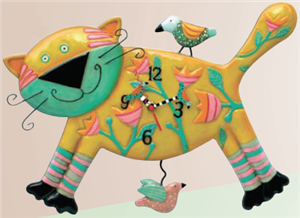 Tulip Kitty Clock