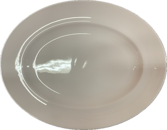 PLATTE OVAL 35CM - WHITE CHINA - WEDGWOOD