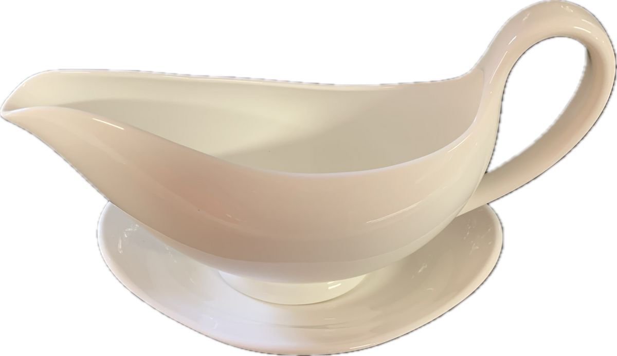 SAUCE BOAT TOP - WHITE CHINA - WEDGWOOD