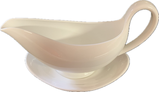 SAUCIERE MIT UNTERTEIL - WHITE CHINA - WEDGWOOD