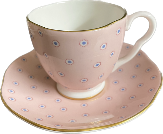 Kaffeetasse inkl Untertasse - Wedgwood Polkadot