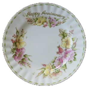 TELLER FLACH 20cm  H.ANNIVERS.