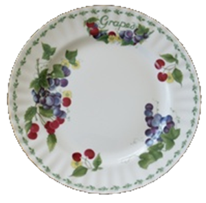TELLER FLACH 20cm      *GRAPES
