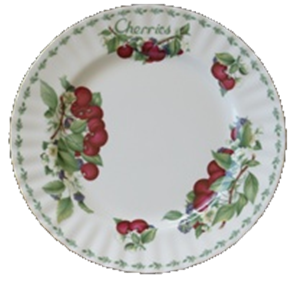 TELLER FLACH 20cm    *CHERRIES