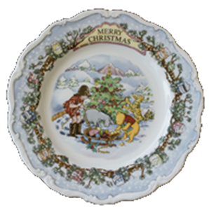 TELLER FLACH  20cm *MERRY XMAS