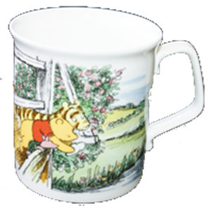 COFFEE MUG PLAYING POOHSTICK