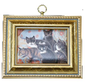 SEIDENBILD 13x10cm        CATS