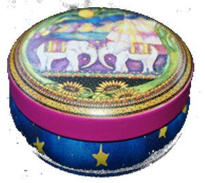 DISPLAY BOX ROUND 8cm