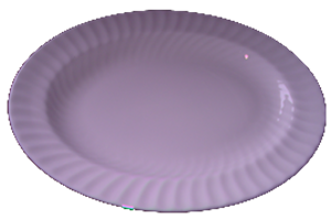 PLATE OVAL 33cm CASCADE W.