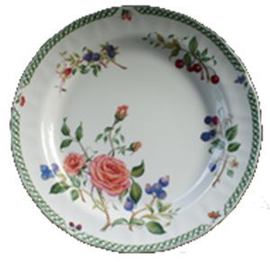 TELLER FLACH  27cm    V.GARDEN