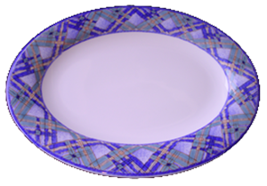 PLATE OVAL 34cm GLENORA