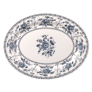 PLATE OVAL 31 CM INDIES BLUE