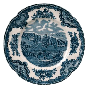 TELLER FLACH 16cm - OLD BRITAIN CASTLES BLAU - JOHNSON BROTHERS