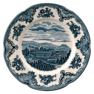 TELLER FLACH 25cm - OLD BRITAIN CASTLES BLAU - JOHNSON BROTHERS