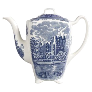 KAFFEEKANNE 1,50l - OLD BRITAIN CASTLES BLAU - JOHNSON BROTHERS