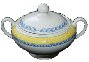 ZUCKERDOSE 0,35L * - JARDINIERE GELB - JOHNSON BROTHERS