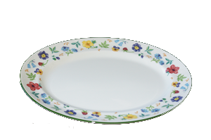 PLATTE OVAL 31CM * - DIAMOND FLOWERS - JOHNSON BROTHERS